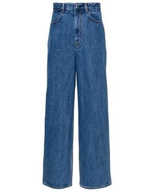 Givenchy Low Crotch Wide Denim Pant_Indigo Clothing - Blue
