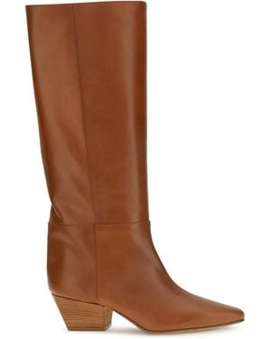 forte_forte High Leather Boots - Brown