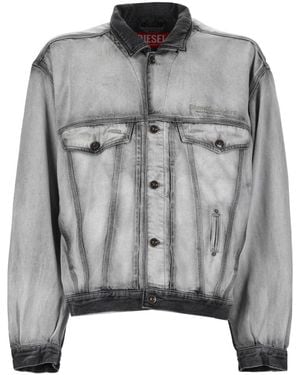 DIESEL Jacket D-Denver-Fsi Cotton Cly - Gray