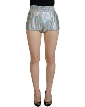 Dolce & Gabbana Highwaisted Metallic Shorts - Black