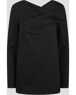 Alberta Ferretti Draped Shirt - Black