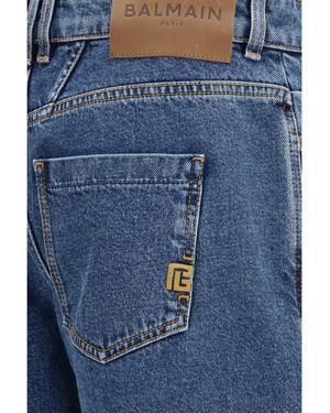 Balmain Jeans Straight Wide-Leg - Blue