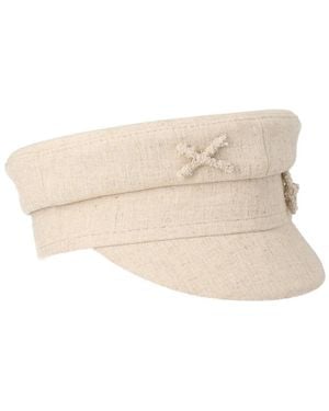 Ruslan Baginskiy Baker Boy Hat Linen Viscose - Natural