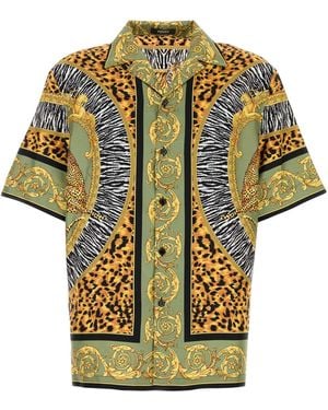 Versace Printed Satin Shirt - Yellow