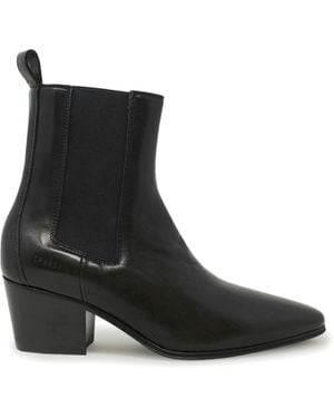 COPENHAGEN Facph252 Leather Ankle Boots - Black