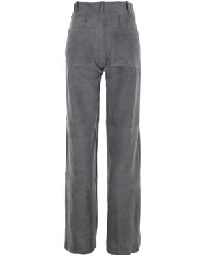 Arma Trousers With Belt Loops - Grey