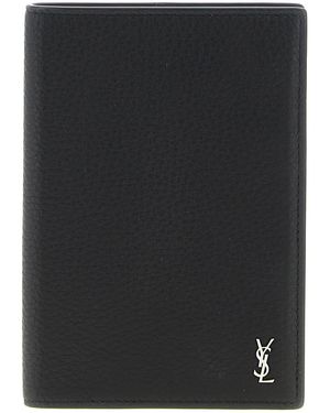 Saint Laurent 'Tiny Cassandre' Passport Holder - Black