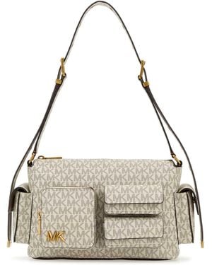Michael Kors Printed Canvas Dakota Crossbody Bag - Metallic