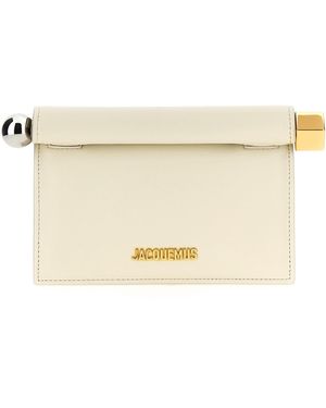 Jacquemus La Petite Pochette Rond Carré Clutch - Natural