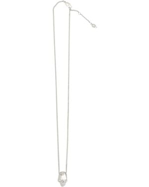 McQueen Skull Necklace Brass Necklaces - White