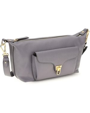 Coccinelle Shoulder Bag Beat Generation Calf Leather - Grey