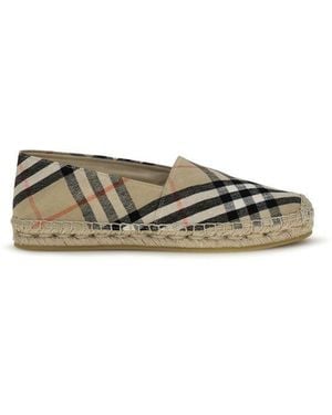 Burberry Multicolor Cotton Espadrilles - Green