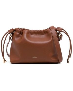 A.P.C. A. P.C. Ninon Drawstring Crossbody Bag - Brown