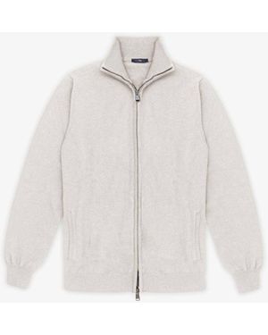 Larusmiani Cardigan Full Zip Warth Jacket - White