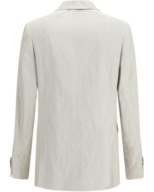 Dries Van Noten Blazer Barry Herringbone Cotton Blazers - White