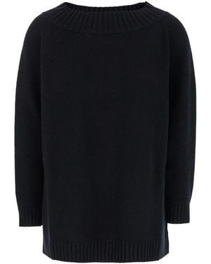 Max Mara Sweater With Boat Neckline Wool Tops - Black