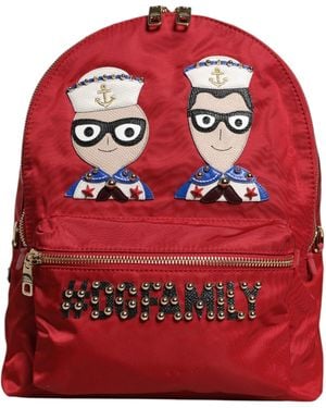 Dolce & Gabbana Small Vulcano Backpack - Red