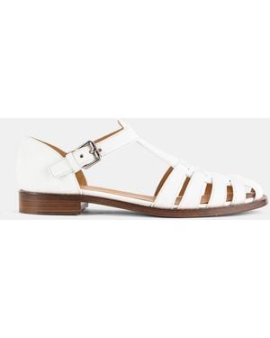 Church's Kelsey Prestige Leather Cage Sandal - White