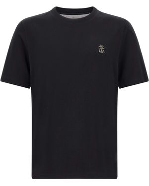 Brunello Cucinelli Cotton T-Shirt - Black