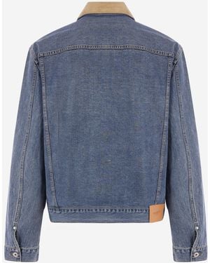 JW Anderson Cotton Jacket With Corduroy Collar - Blue