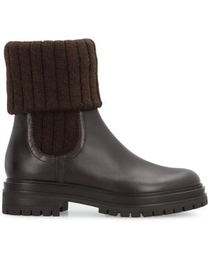 Gianvito Rossi Chelsea Boots Tenney Leather Calf - Brown