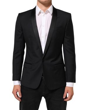 Dolce & Gabbana Black Gold 1 Button Suit Jacket Men Blazer