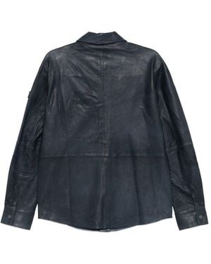 Peuterey Todd Leather Jacket - Blue