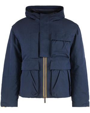 K-Way Parka Guillermo With Hood Cotton Parkas - Blue