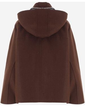 Burberry Wool Hooded Jacket - Brown