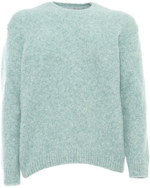 SETTEFILI CASHMERE Brushed Over Fit Jumper - Green