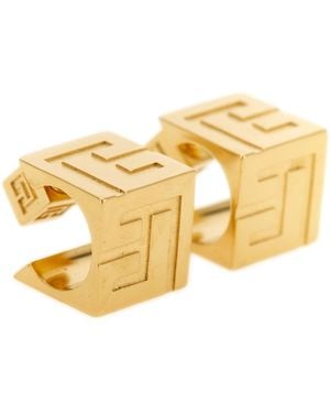 Balmain Pb 3D Earrings Brass Jewelry - Metallic