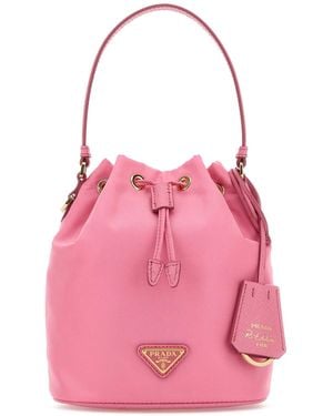 Prada Nylon Bucket Bag - Pink