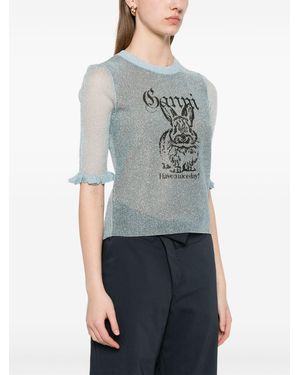 Ganni Jumpers Recycled Polyamide - Blue