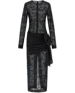 Alessandra Rich Lace Bustier Dresses - Black