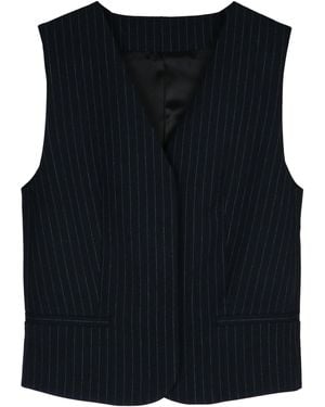 Calvin Klein Pinstripe Waistcoat - Black