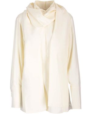 Givenchy Scarf Collar Shirt - White