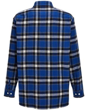 Givenchy Check Flannel Shirt in Blue for Men Lyst