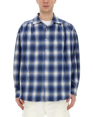A.I.E. Shirt Qaudri Cotton - Blue