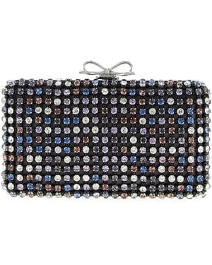 Self-Portrait Polyester Clutch Bag - Black