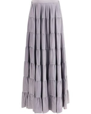 Forte Forte Draped Habotai Silk Skirt - White