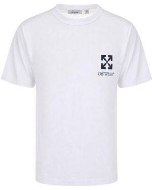 Off-White c/o Virgil Abloh Cotton Arrow Lettering T-Shirt - White