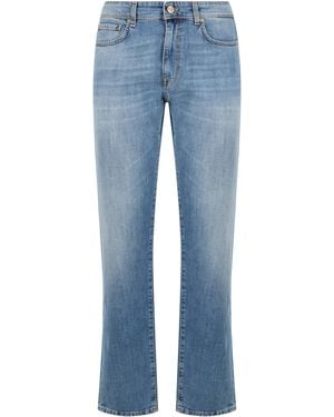 Slowear Jeans Regular Fit Light Denim Cotton & Straight-Leg - Blue