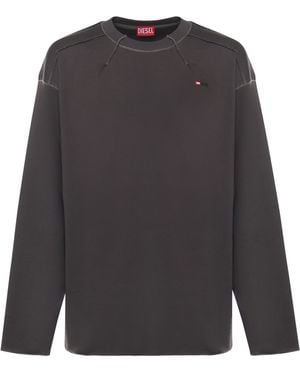 DIESEL 'T-Crahor-Boxt-Ls-T1' T-Shirt - Gray