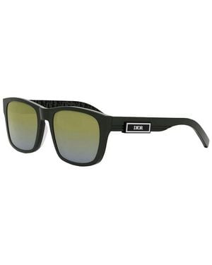 Dior Sunglasses Square Full Rim, Dark Frame And Mirror Lens B23S2F55H7 - Green