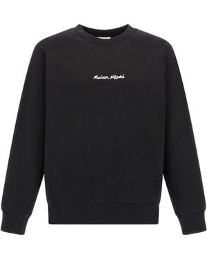 Maison Kitsuné Logo-Embroidered Sweatshirt - Black