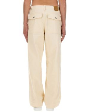 Maison Kitsuné Cotton Workwear Pants Pants - Natural