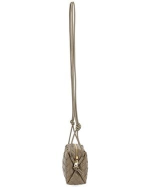 Bottega Veneta Camera Bag Loop Mini Lamb Leather Shoulder - Metallic
