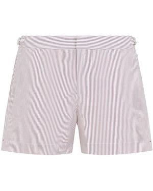 Orlebar Brown Setter Seersuckers Swim Shorts Polyester - Purple