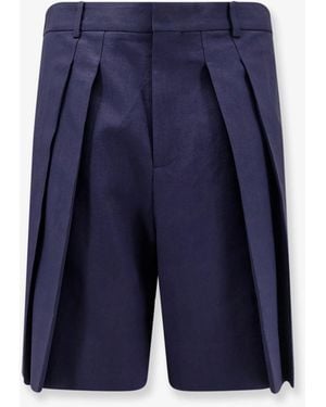 Loewe Paula's Ibiza Linen And Cotton Bermuda Shorts - Blue