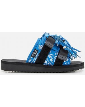 Alanui Suicoke X Moto Fringed Slippers - Blue